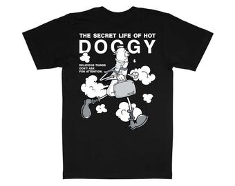 The Secret Life of Hot Doggy T-Shirt – Fun Movie Parody Tee – 100% Organic Cotton – Gift for Movie Buffs, Film Fans & Pop Culture Lovers