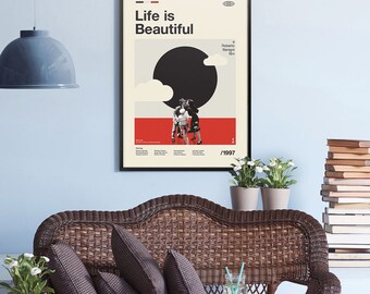 ヴィンテージ風映画プリント、レトロ映画ポスター、ミッドセンチュリー