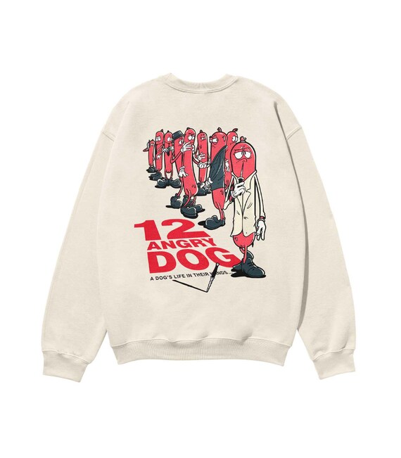 12 ANGRY DOG Sweatshirt – Funny Movie Parody Pullover – Organic Cotton –  Cozy and Stylish Gift for Movie Lovers Pop Culture Fans