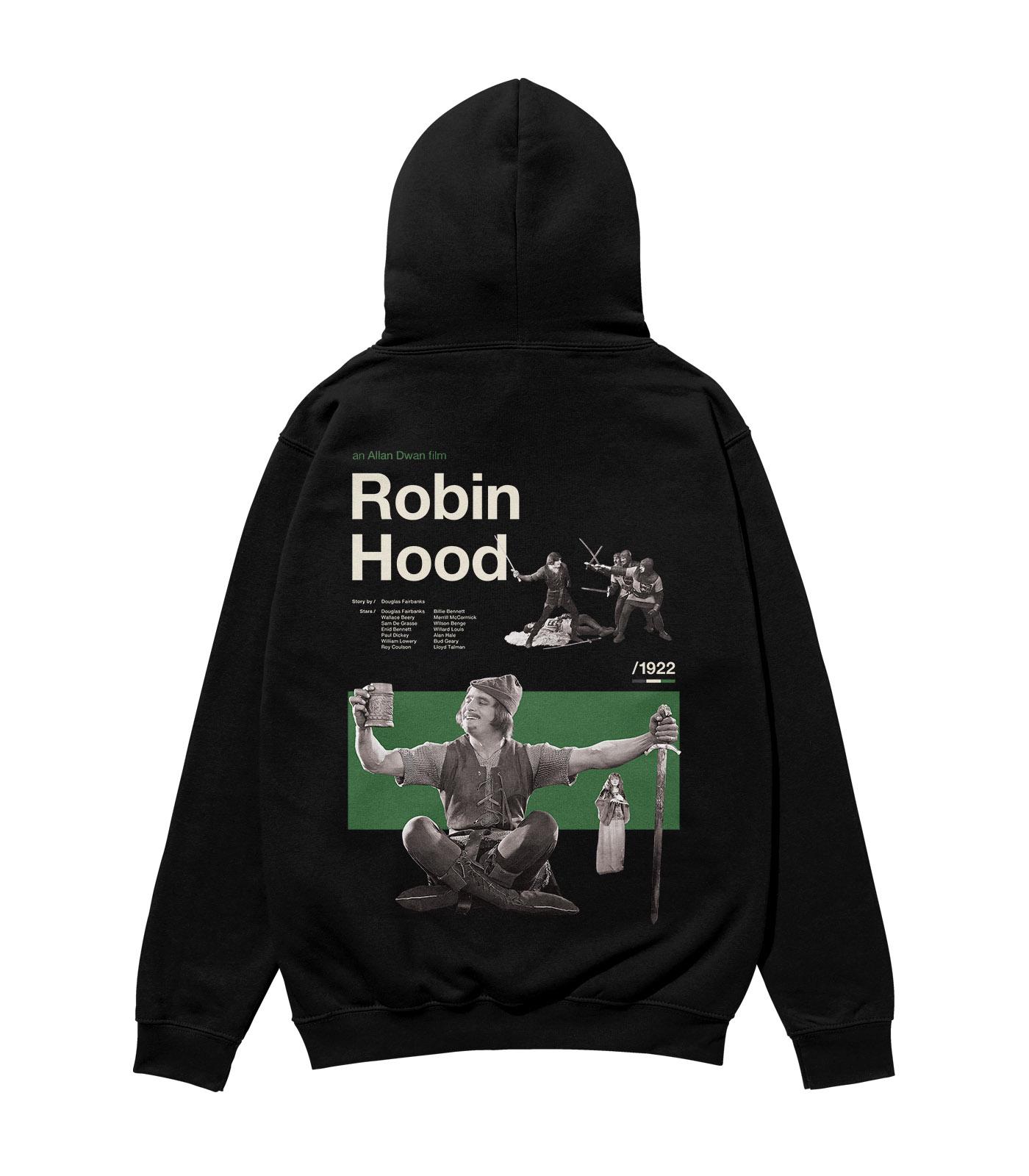 Robin Hood Hoodie – Midcentury Cult Film Art – Unisex Organic