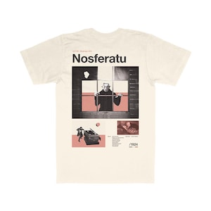 Nosferatu T-Shirt – Midcentury Kultfilm Design – Bio Baumwolle T-Shirt für Cinephiles – Minimalistisches Film-inspiriertes Art Shirt