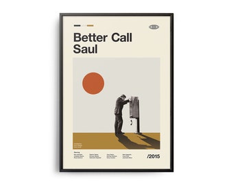 VINTAGE INSPIRED Movie Print, Retro Movie Poster, Midcentury Modern, Retro TV Show Poster, Minimal Movie Art, Best Movies of All Time, Art