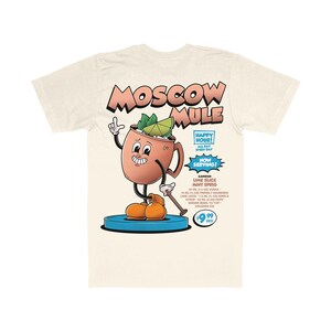 MOSCOW MULE T-Shirt – Fun Graphic Tee for Cocktail Lovers – 100% Organic Cotton – Gift for Bartenders, Drink Enthusiasts & Party Fans