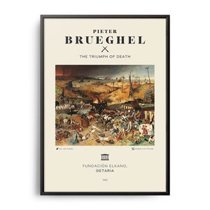 Pieter Bruegel The Triumph of Death Mid-Century Art Poster, Famous Painting, Famous Artist Wall Decor, Museum Wall Art, Exhibition Wall Art