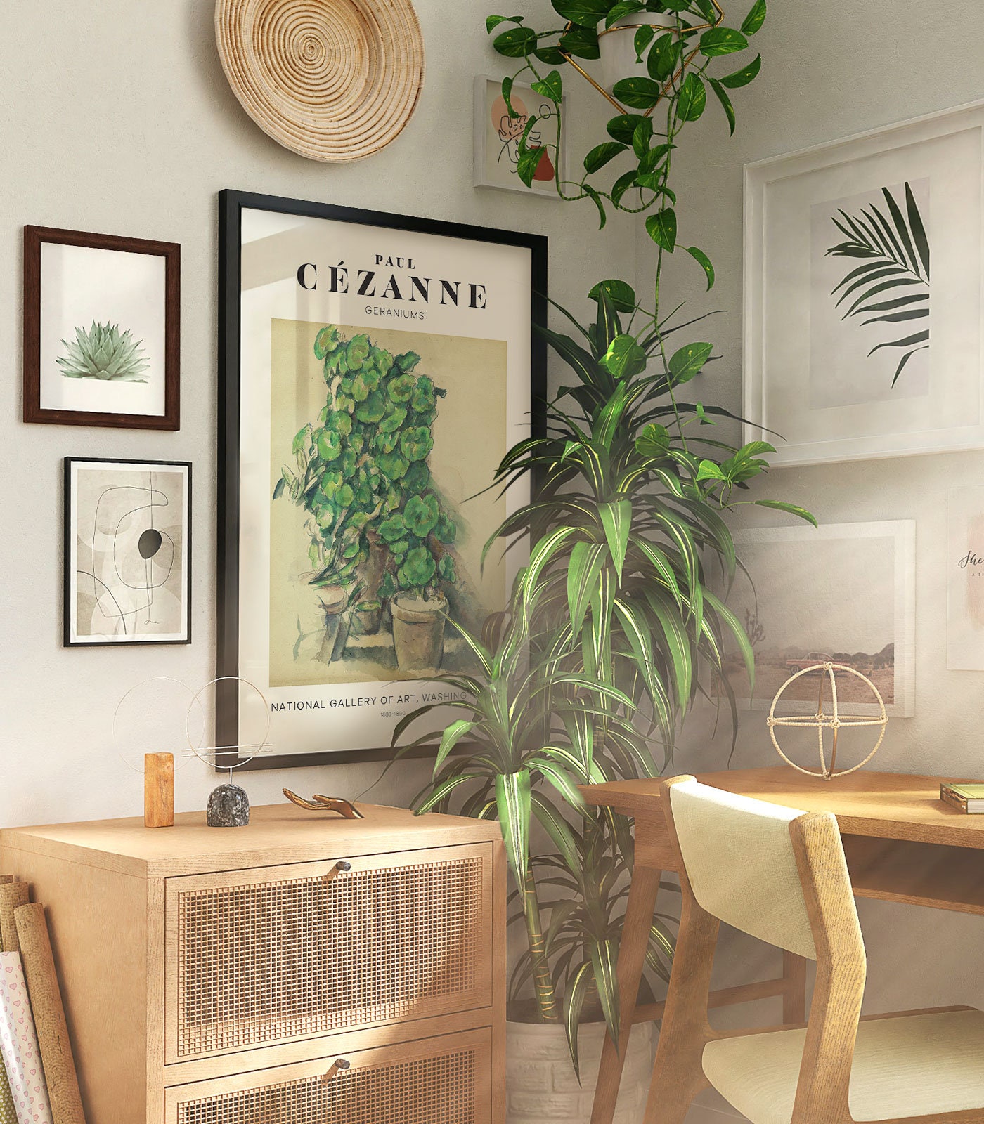 ポール・セザンヌ「ゼラニウム」ミッドセンチュリーアートポスター