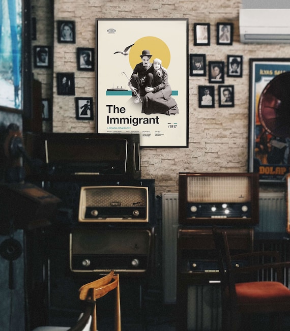 THE IMMIGRANT Midcentury Movie Print, Retro Movie Poster