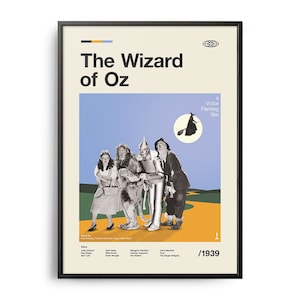 VINTAGE INSPIRED Movie Print, Retro Movie Poster, Midcentury Modern, Retro TV Show Poster, Minimal Movie Art, Best Movies of All Time, Art