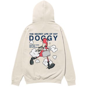 ホットドギーの秘密の生活パーカー - 面白い映画のパロディスウェットシャツ - 映画愛好家やポップカルチャーファンへの心地よいギフト - オーガニックコットンパーカー
