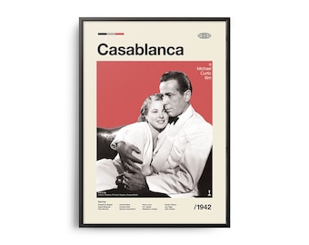 Stampe di film ispirate al vintage, poster di film retrò, stile moderno di metà secolo, poster di programmi TV retrò, arte cinematografica minimalista, i migliori film di tutti i tempi, arte