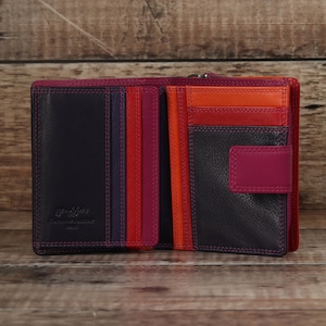 Women's Purse, Personalised Ladies Leather Purse With Card Holder, Zip Coin Pocket, Personalized Women's Genuine Leather Wallet,Gift For Her