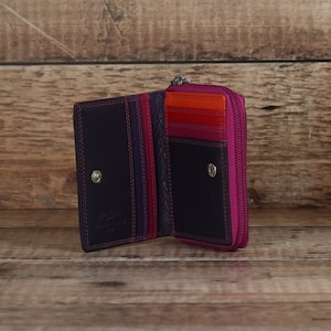 Women's Purse, Personalised Ladies Leather Purse With Card Holder, Zip Coin Pocket, Personalized Women's Genuine Leather Wallet,Gift For Her