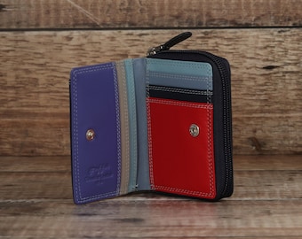 Women's Purse, Personalised Ladies Leather Purse With Card Holder, Zip Coin Pocket, Personalized Women's Genuine Leather Wallet,Gift For Her
