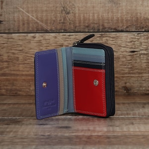 Women's Purse, Personalised Ladies Leather Purse With Card Holder, Zip Coin Pocket, Personalized Women's Genuine Leather Wallet,Gift For Her