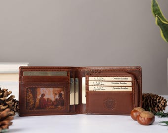 Father's Day Gift, Personalised Engraved Wallet, Men's Wallet, Engraved Wallet, Leather Wallet, Custom Wallet, Gift for Men, Dad, Boyfriend