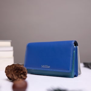 Personalised Ladies Leather Purse With Card Holder, Zip Coin Pocket, Personalized Women's Genuine Leather Wallet, Gift For Her, Gift For Mum