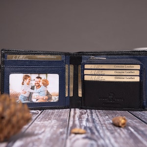 Cadeau fête des pères pour papa, portefeuille en cuir personnalisé, portefeuille pour homme, portefeuille en cuir gravé, portefeuille personnalisé, cadeau pour lui, homme, mari