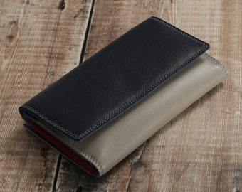 Women's Purse, Personalised Ladies Leather Purse With Card Holder, Zip Coin Pocket, Personalized Women's Genuine Leather Wallet,Gift For Her
