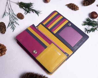 Women&#39;s Purse, Personalised Ladies Leather Purse With Card Holder, Zip Coin Pocket, Personalized Women&#39;s Genuine Leather Wallet,Gift For Her