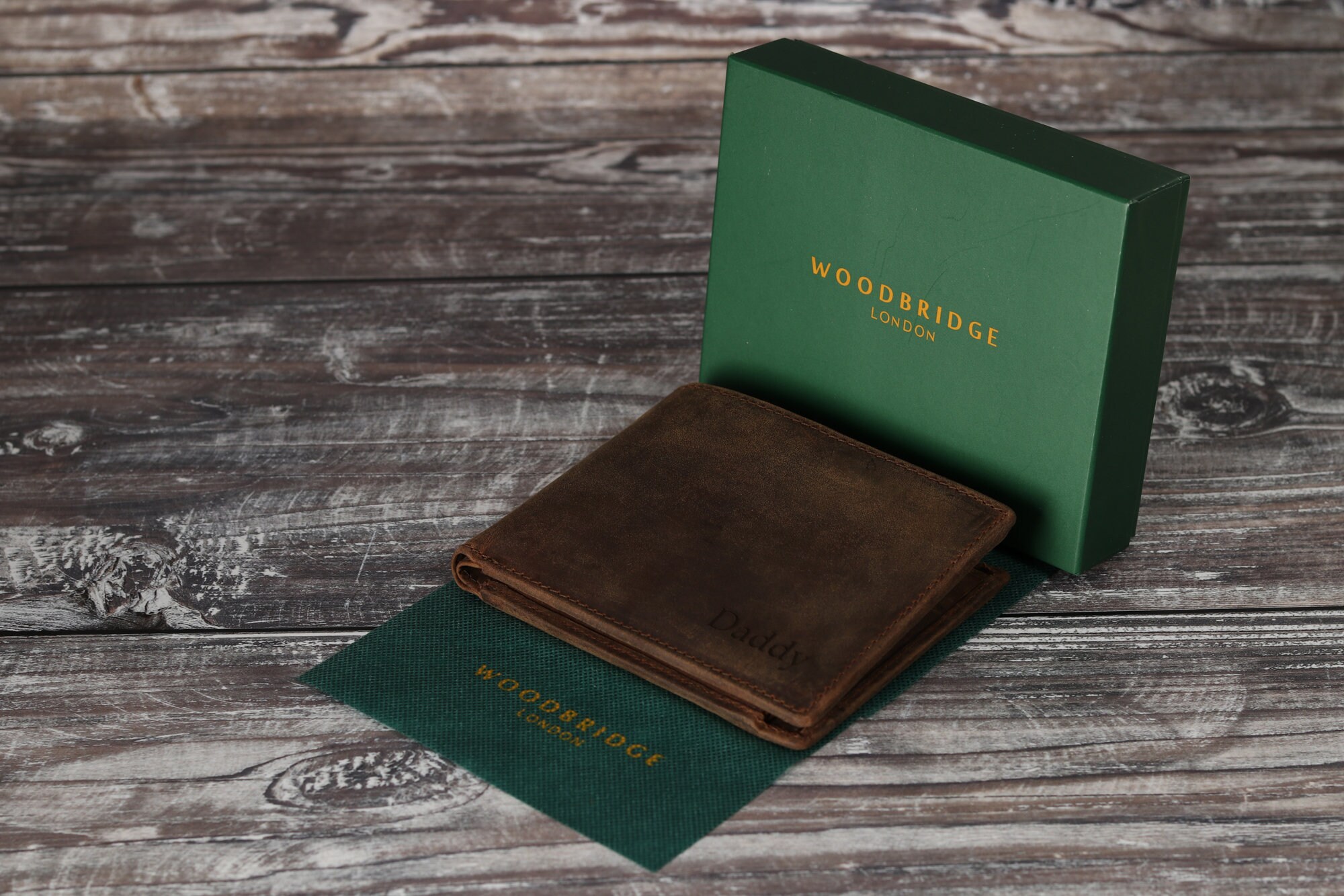 Personalized Mens Walletbifold Brown Leather - Etsy UK