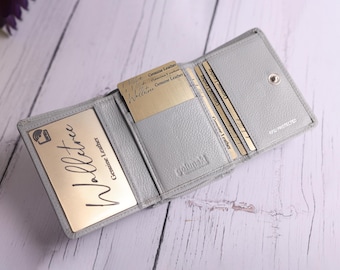 Women's Purse, Personalised Ladies Leather Purse With Card Holder, Zip Coin Pocket, Personalized Women's Genuine Leather Wallet,Gift For Her