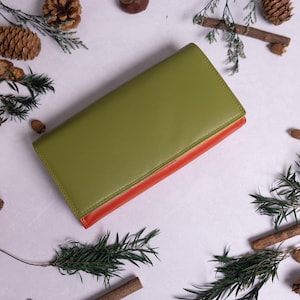 Julklapp till henne, mamma Personlig stor läderväska med korthållare, myntficka med dragkedja, RFID-plånbok i äkta läder bild 7