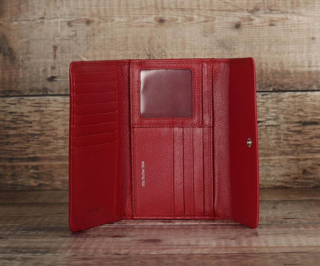 Personalised Women's Purse, Ladies Leather Purse With Card Holder, Zip