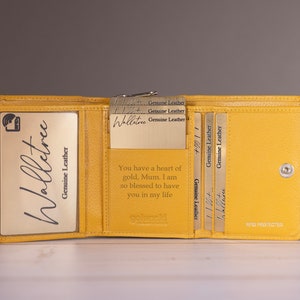 Monedero de mujer, monedero de cuero personalizado para mujer con tarjetero, bolsillo para monedas con cremallera, billetera de cuero genuino personalizada para mujer, regalo para ella
