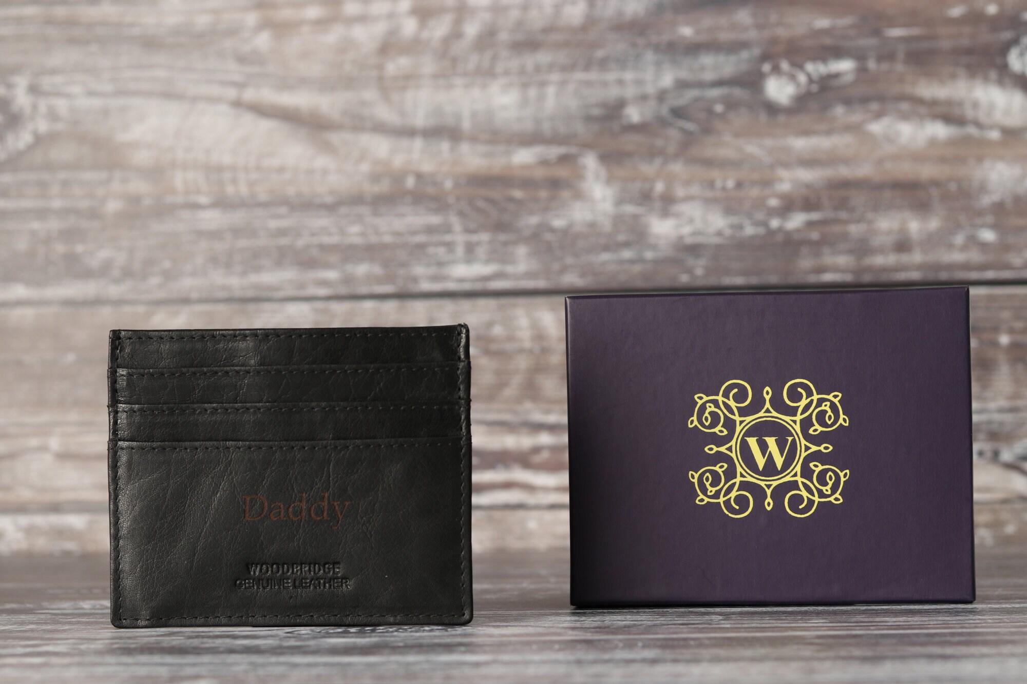 Personalised Mens Card Holder Black Leather Wallet Etsy