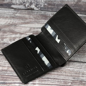 Cadeau fête des pères, porte-cartes de crédit personnalisé gravé pour homme, portefeuille en cuir camouflage, cadeau personnalisé pour lui, petit ami, mari