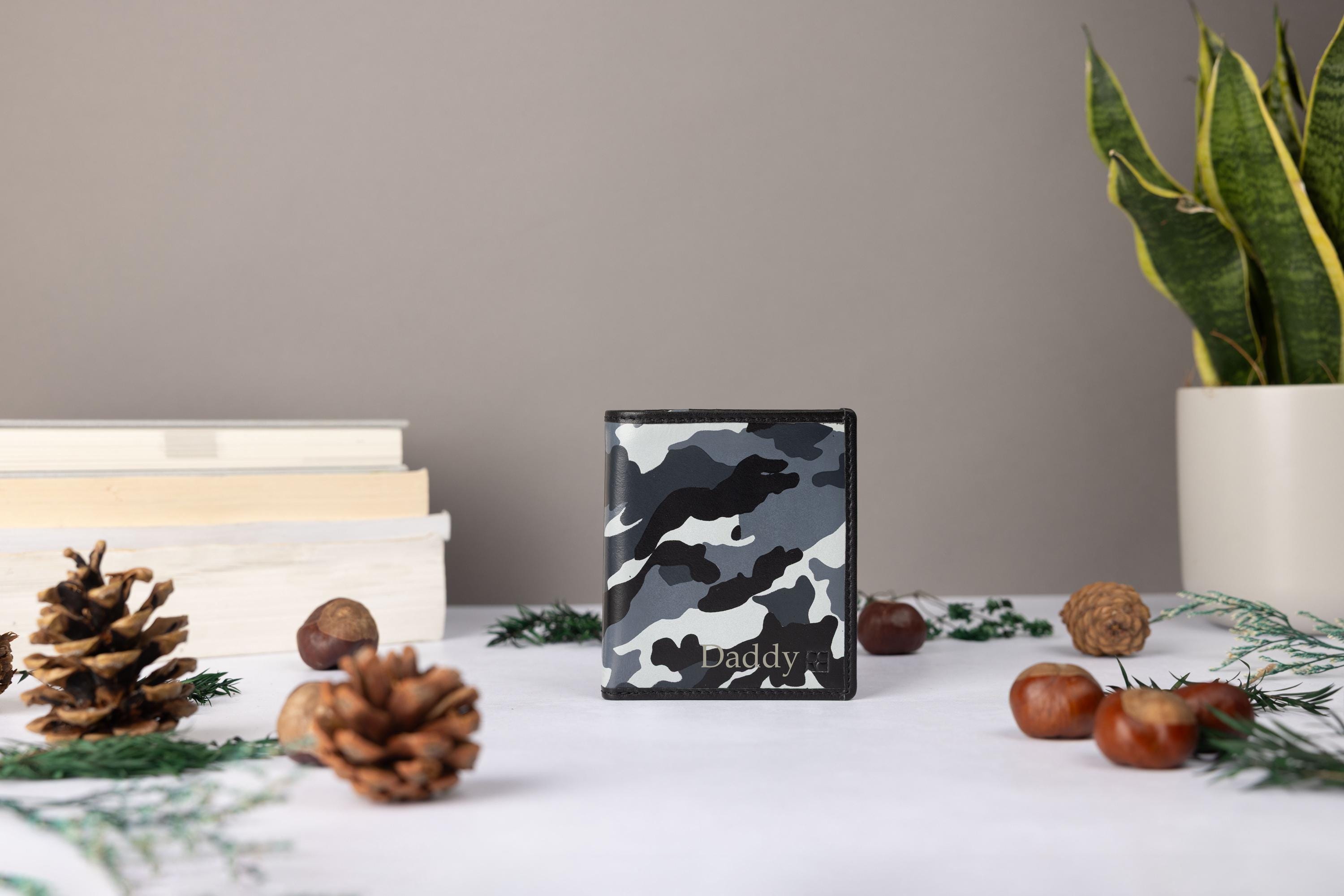 Wamantic Portafoglio Uomo Slim Personalizzato in Pelle PU – Portamonete Uomo con Nome – Regalo per Papà, Fidanzato, Natale, Compleanno, Anniversario, Festa del Papà (Grigio 1