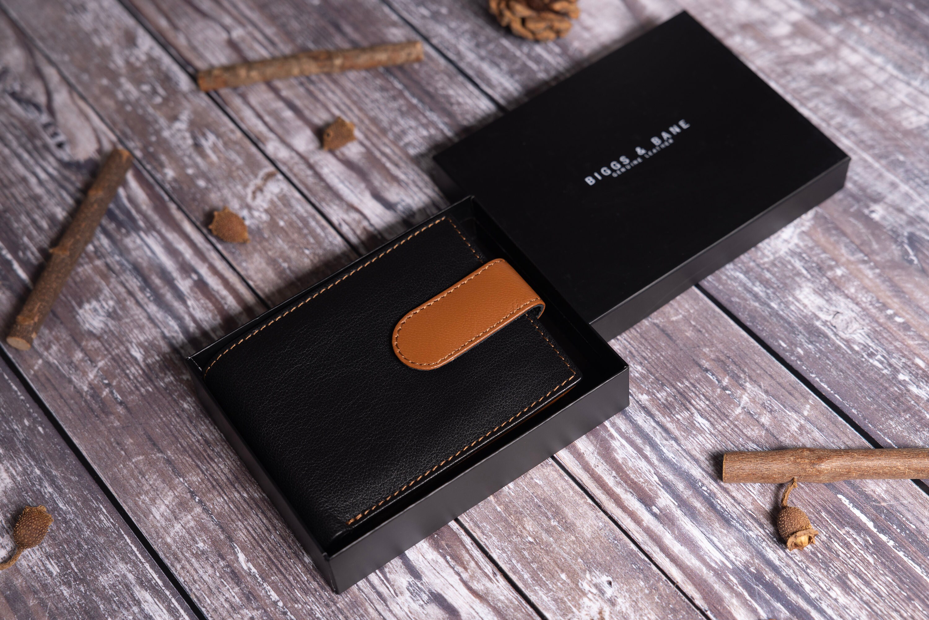 Portafoglio In Pelle Inciso Personalizzato Da Uomo Spazzola - Foto 3