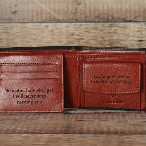 Personalized Mens Wallet Boyfriend Gift Husband Gift Etsy