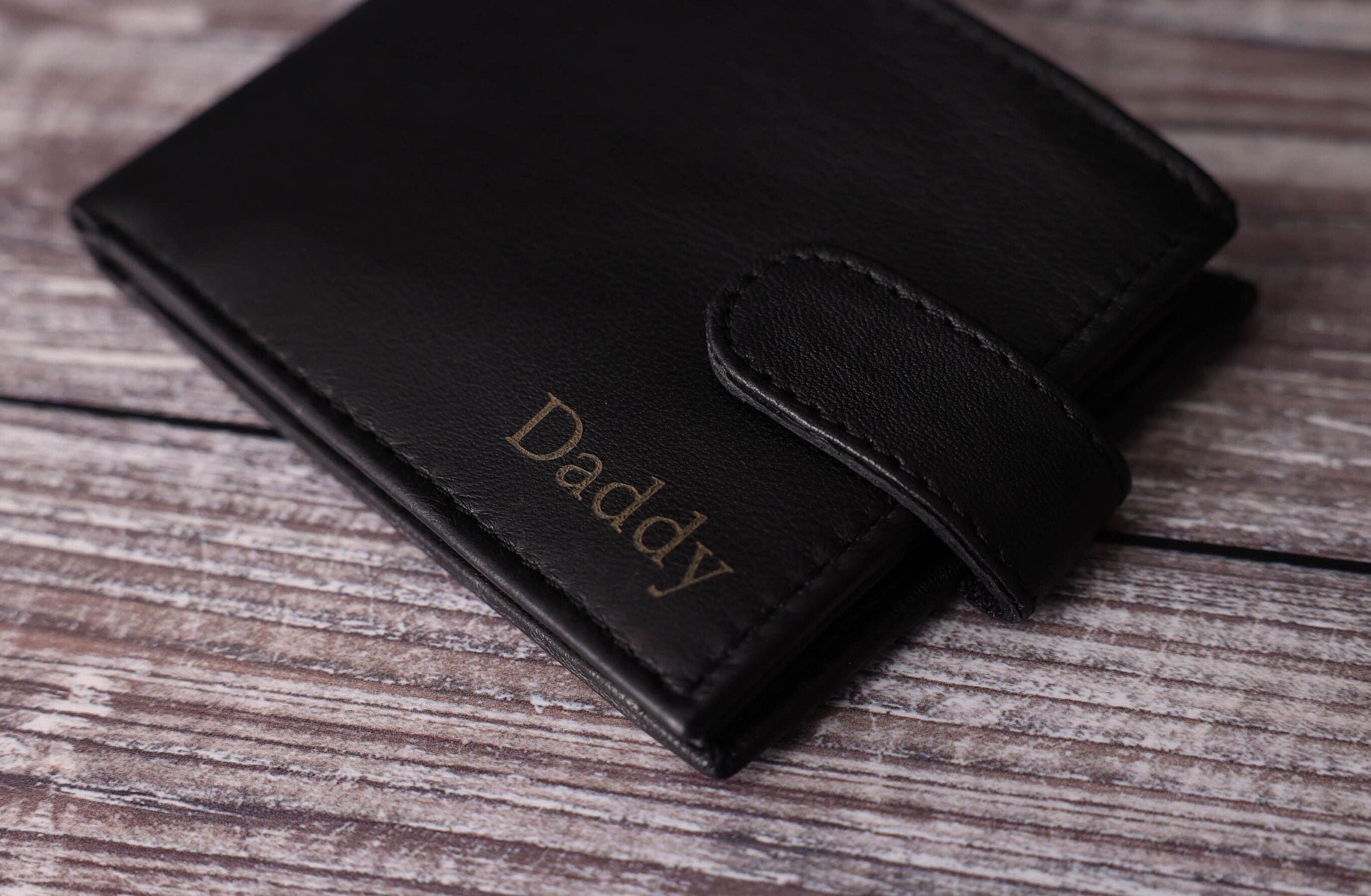 Personalized Men s Wallet Genuine Soft Black Leather Wallet