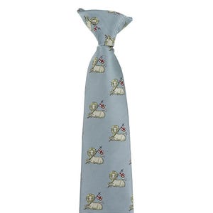 Lamb of God (Agnus Dei) Boy&#39;s Necktie, Marian Blue