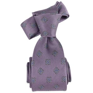Byzantine Cross Woven Silk Necktie - Bloom or Sienna Catholic Religious Tie Gift image 3