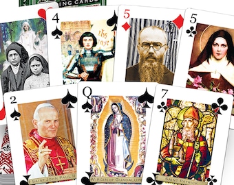 Holy Playing Cards® Catholic Saints Deck - Unique Religious Gift for Communion & Christmas