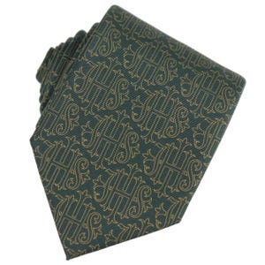 JHS Mulberry Silk Catholic Necktie - Christogram Religious Gift for Men
