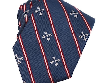 Corbata de seda con las Llaves de San Pedro – Regalo religioso católico