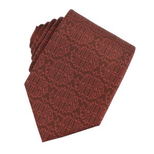 Christogram Silk Necktie, Marsala