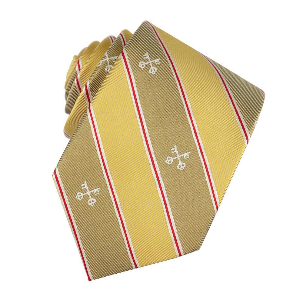 Keys of St. Peter Woven Silk Necktie, Pontifical Gold