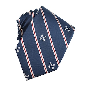 Geweven zijden stropdas Keys of St. Peter, blauw