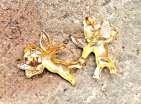 Beautiful 14k Gold Filled Baby Angel Cherub Ear S… - image 6