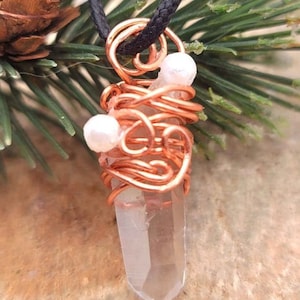 Beautiful Nature Tibet Himalayan Lemurian Crystal Point Pendant Necklace