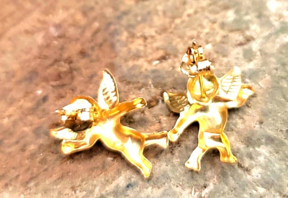 Beautiful 14k Gold Filled Baby Angel Cherub Ear S… - image 3