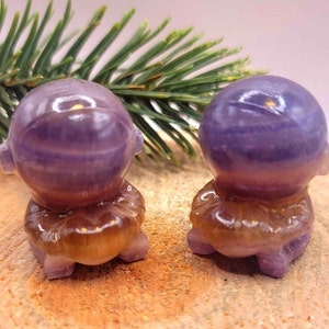 Beautiful Nature Yellow Fluorite Hand Carved Astronaut Decor Figure