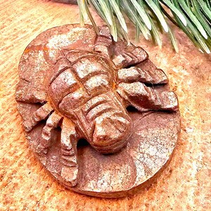Unique Nature Gold Pyrite Hand Carved Spider Plaque Decor