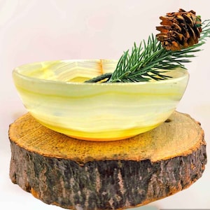 Beautiful Nature Green Onyx Big 5&quot; Energy Decor Bowl