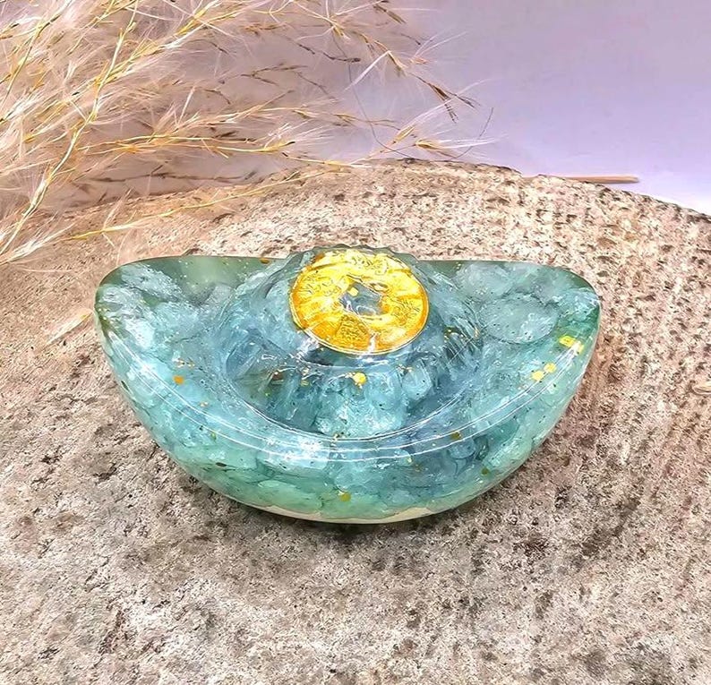 金で満たされた風水宝ボウル（元宝）装飾 画像 9