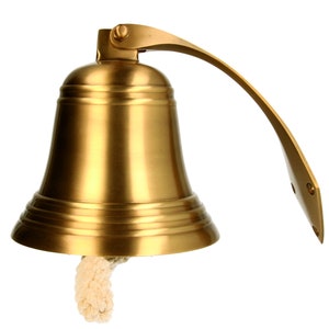 Ship&#39;s bell, burnished brass Ø 150 mm including individual engraving