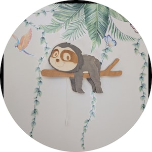 Sloth lamp, indirect light, night light and wall lamp